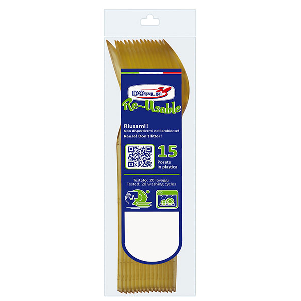 CUILLERES Réutilisable X15 - Or - DOPLA